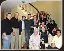 Jantar com amigos na
casa do Dr. Bob Leonard