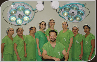 Estrutura do Centro / Clínica de Implante de Cabelo, equipe