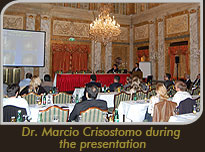 Photo Dr. Marcio Crisostomo during the presentation Vienna - Austria